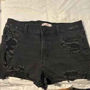 SO Black Distressed Jean Shorts